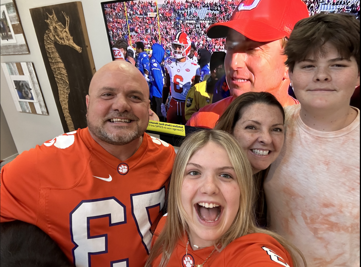 The family after Clemson won their close won bowl game against the Kentucky Wildcats 